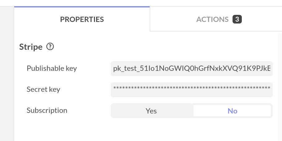 Stripe API keys setup in PandaSuite