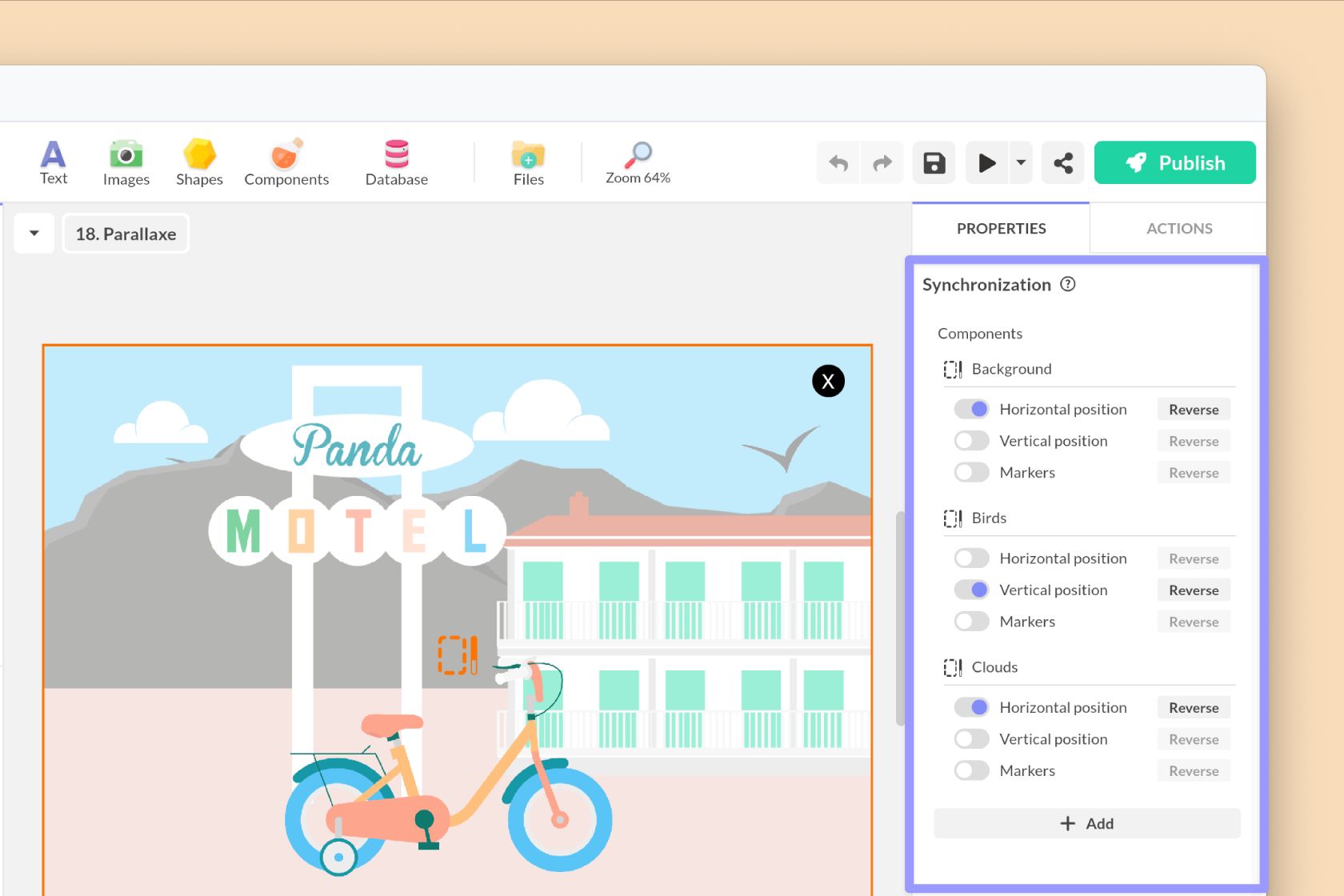 Parallax effect illustration