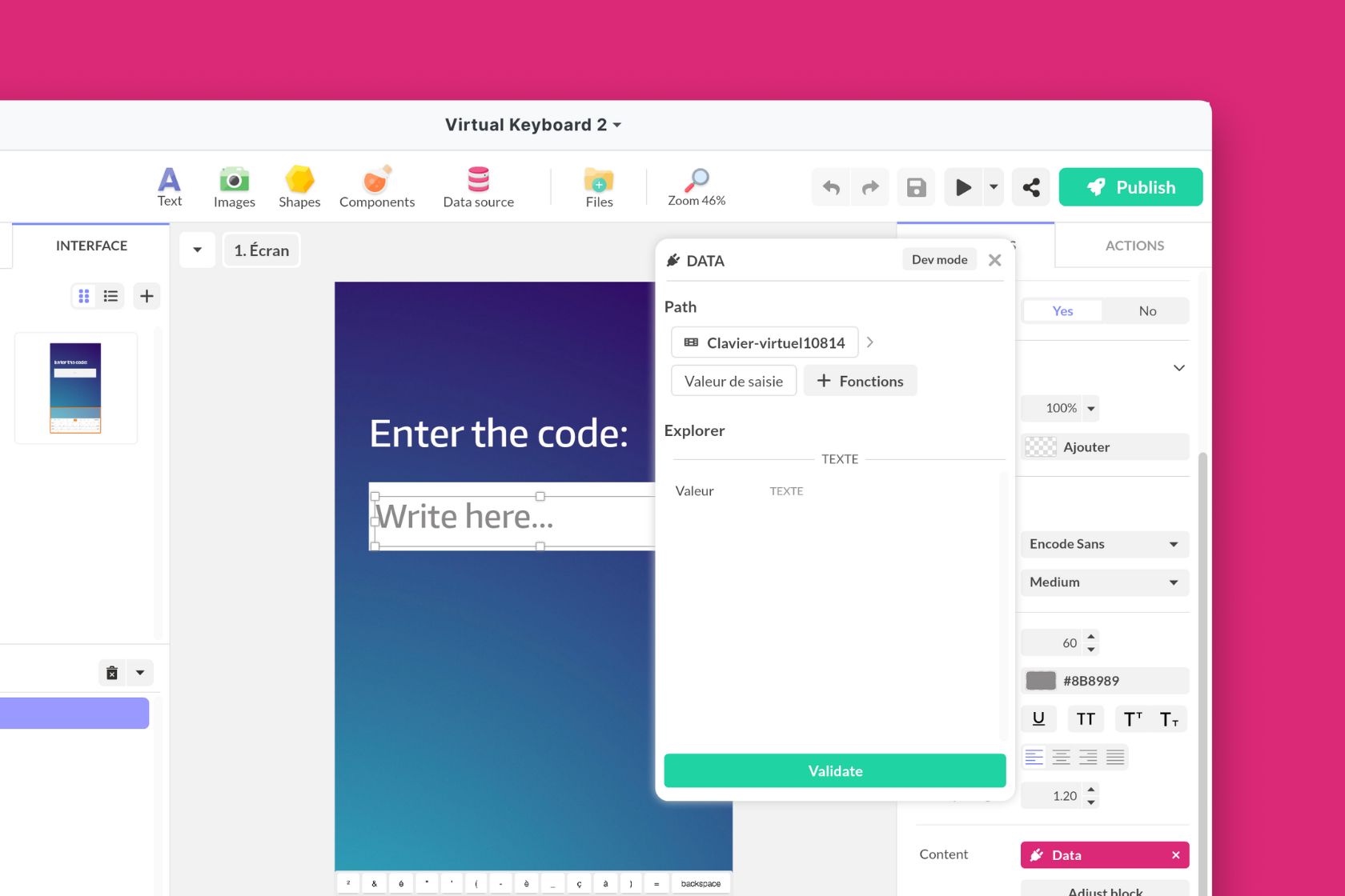 text block data binding