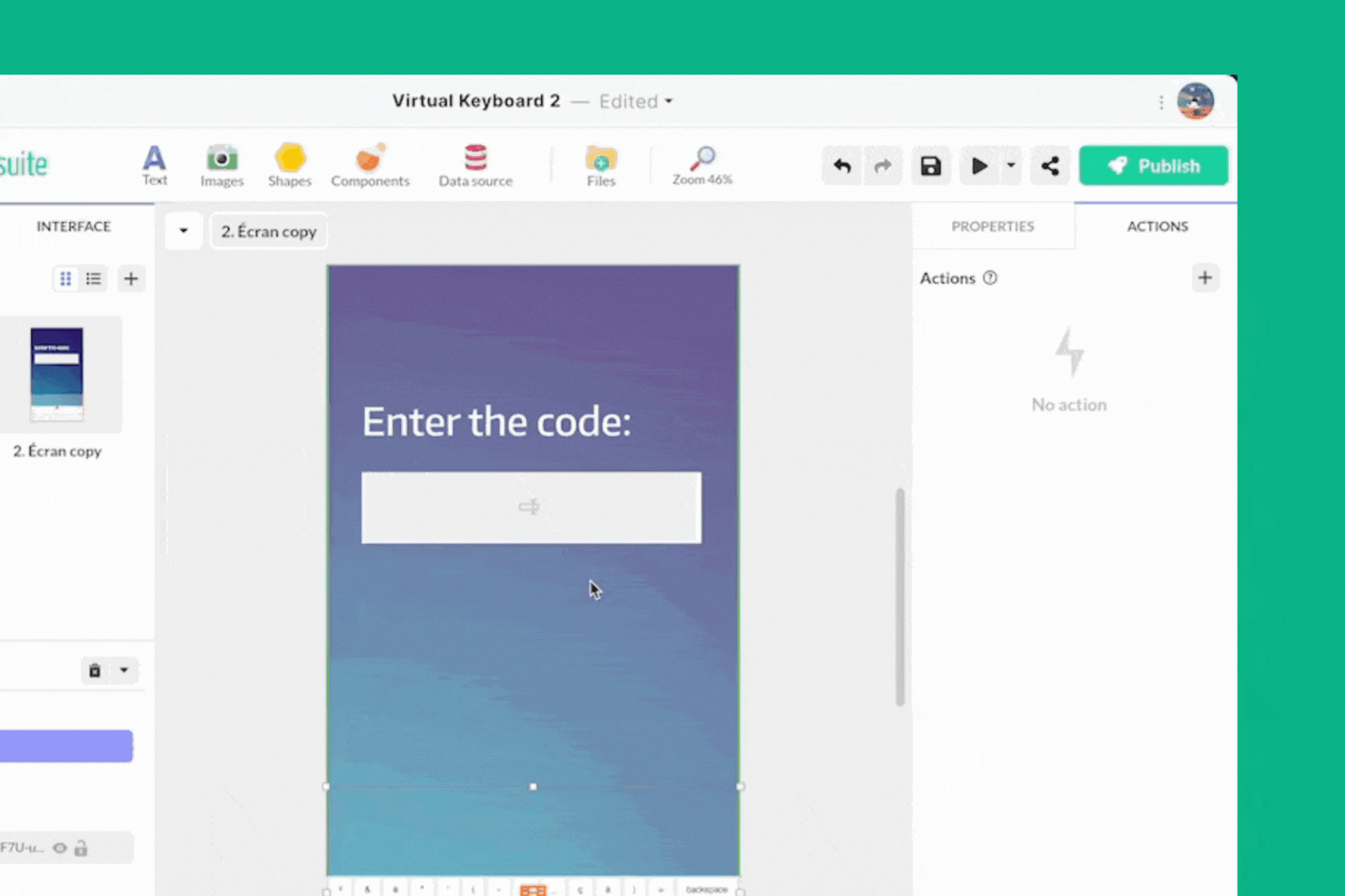 text input action gif