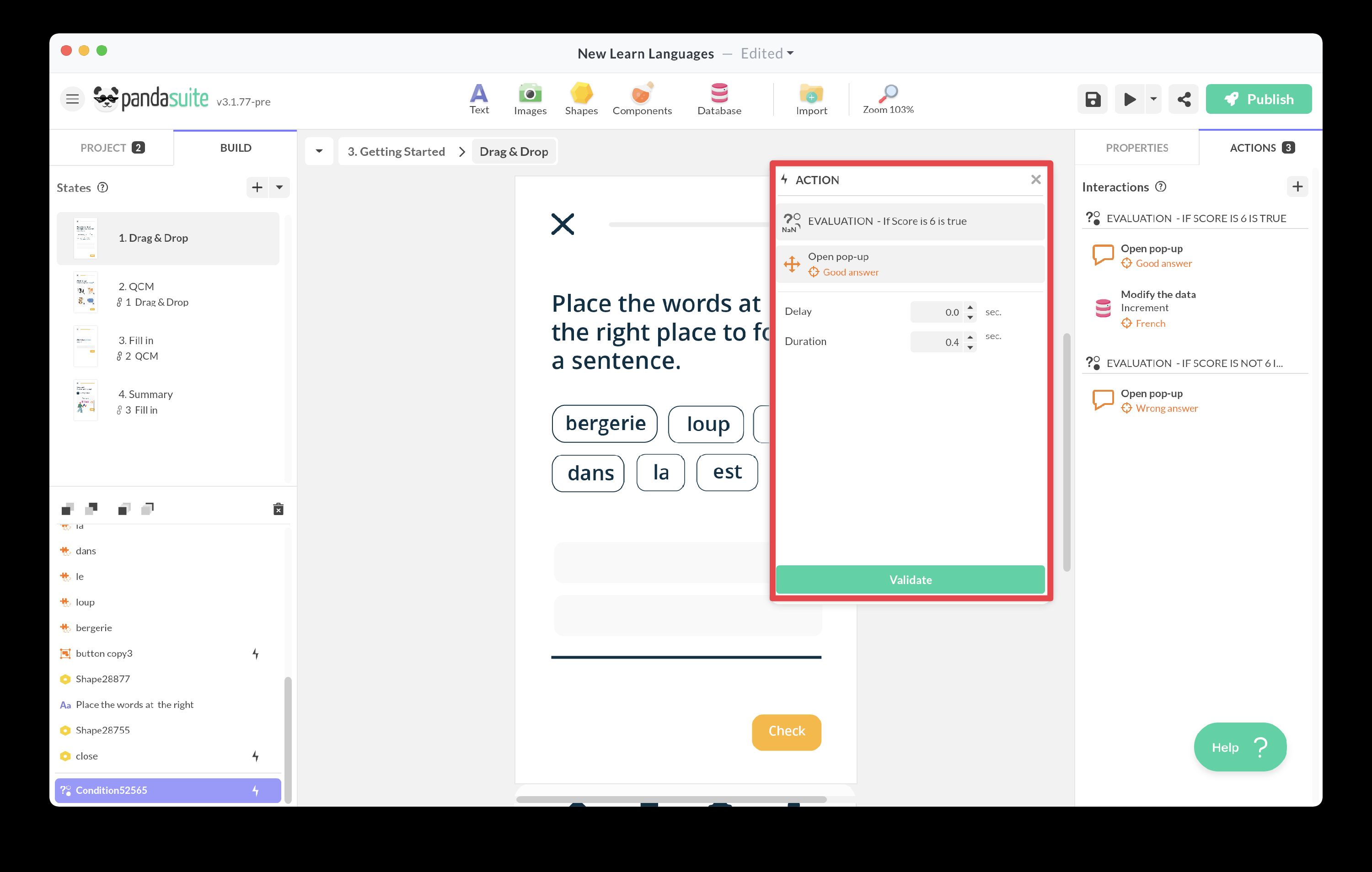 trigger action example