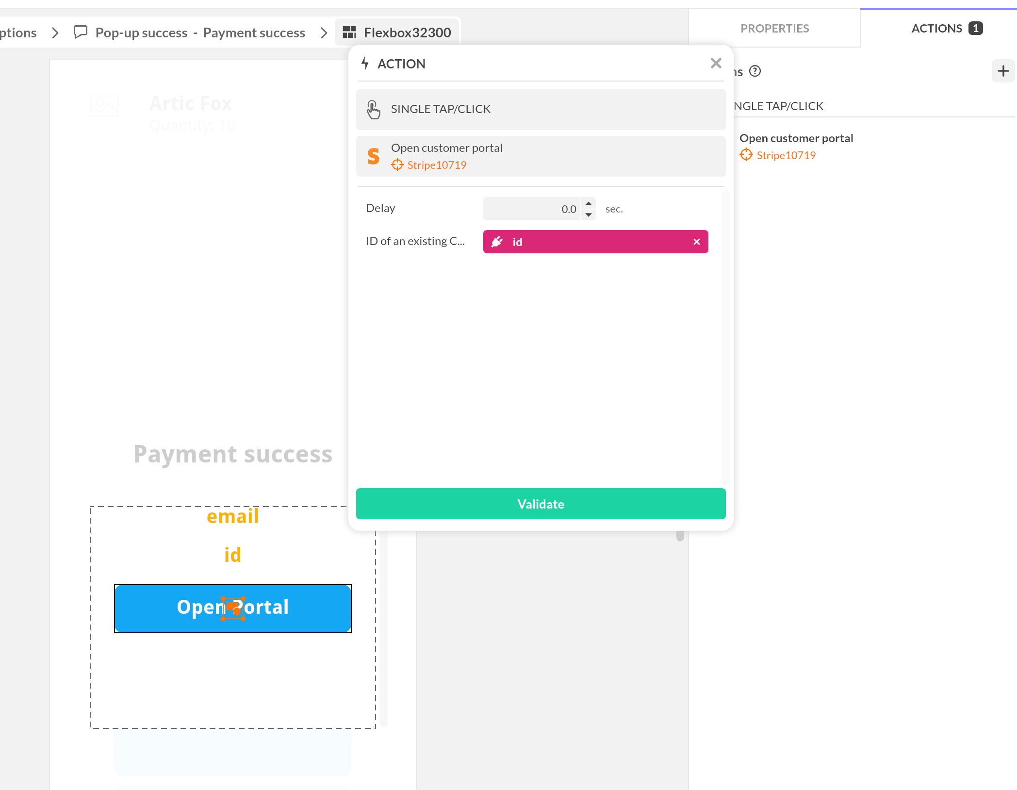 Stripe customer portal opened from PandaSuite