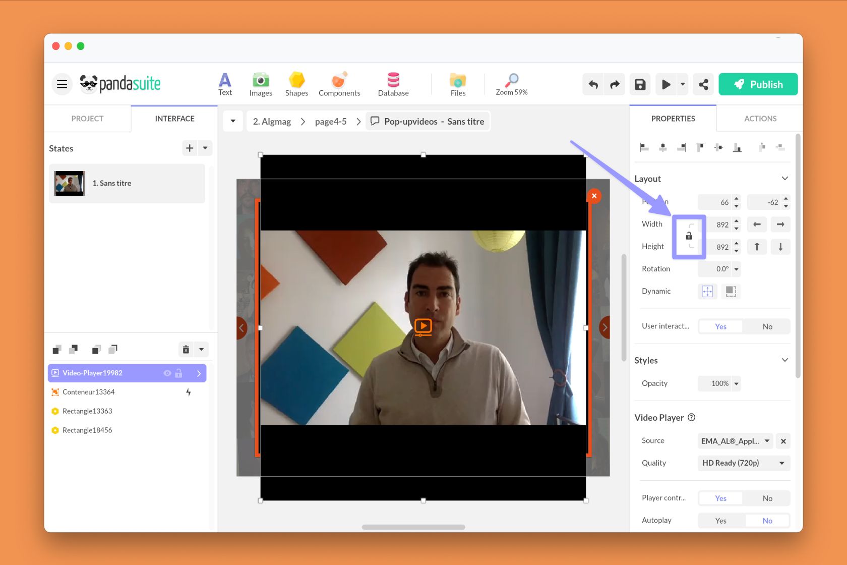 Video player examples with different ratios