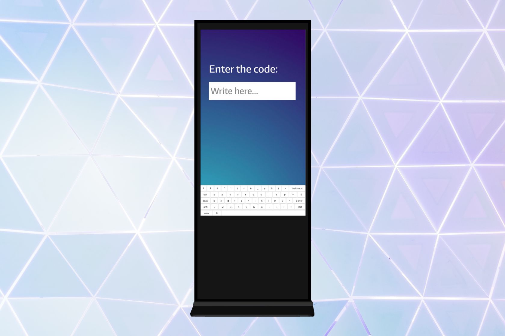 virtual keyboard display